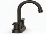 2 Handles Bathroom Sink Faucet, Oil Rubbed Bronze Centerset RV Bathroom Faucets for 2/3 Hole pop-up 60655507