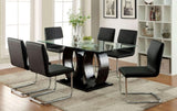 ZNTS Modern Elegance Black Color Leatherette 2pcs Dining Chairs Chrome Metal Legs Dining Room Side Chairs B011P178972