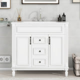 ZNTS 36'' Bathroom Vanity with Top Sink, Modern Bathroom Storage Cabinet with 2 Soft Closing Doors and 2 18941742