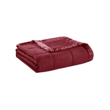 Lightweight Down Alternative Blanket with Satin Trim B03598534