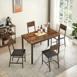 ZNTS Dining Set for 5 Kitchen Table with 4 Upholstered Chairs, Rustic Brown, 47.2'' L x 27.6'' W x 29.7'' W1162107789