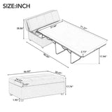 ZNTS Twin Size Folding Ottoman Sleeper Bed with Mattress Convertible Guest Bed Light Gray WF307724AAE