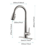 ZNTS Kitchen Faucet with Pull Down Sprayer W2287142004