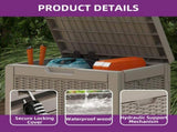 31 Gallon Resin Outdoor Deck Box, Lockable Waterproof UV Resistant Storage Container for Patio 63462319