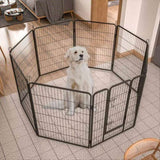 ZNTS Heavy Duty Dog Pens Outdoor Dog Fence Dog Playpen for Large Dogs, 40"Dog Kennel Outdoor Pet Playpen W1422112800