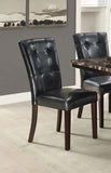 ZNTS Modern Parson Chairs Black Faux Leather Tufted Set of 2 Side Chairs Dining Seatings HSESF00F1750