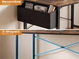 55" Large Home Office Desk, Computer Desk with Storage Bag & Hook, Metal Frame, Modern Simple Study 05887862