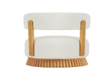 Modern 27.5" W Farmhouse Armless Chair, Wooden Base Featuring Thatched Roof Rod Design, Cozy 11392088