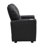 ZNTS Kids Recliner Chair Black PVC W311P216907