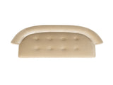 Jared Roll Arm Tufted Bench Settee, Fawn Brown Performance Velvet B2719P355287
