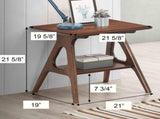 Arona Mid-Century Modern Wood End Table with Shelf T2574P164767