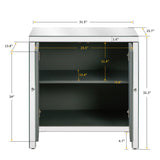 Storage Cabinet With Mirror Trim And Diamond Shape Design Spliced Combination For Living Room, W1445103593