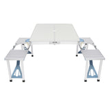 ZNTS One Piece Folding Table and Chair Aluminum Alloy 66376598