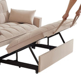 4 in1 Loveseat Sofa Bed Armrests & Storage Pockets, Multi-Function Tufted Pull-out Sofa Bed W2186P166128