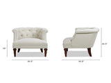 Katherine Tufted Accent Chair Sand Beige Polyester B2719P364404