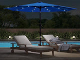 9ft Solar LED Lighted Patio Umbrella, Table Market Umbrella, Outdoor Umbrella for Garden, 73199991