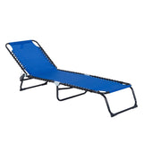 Folding Chaise Lounge Pool Chair, Patio Sun Tanning Chair, Outdoor Lounge Chair with 4-Position W2225141408