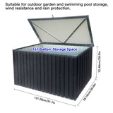 ZNTS Outdoor Metal Storage Box Store Small W1350P170936