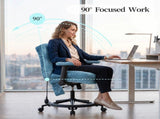 Chenille Criss Cross Office Chair with Air Lumbar Support, Flip-up Adjustable Arms, Built-in 01581901