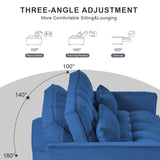 3 in 1 Convertible Sleeper Sofa Bed, Modern Pull Out Couch Bed, Adjustable Backrest, Velvet Loveseat W2121P218083