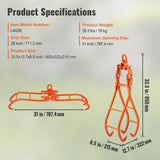 VEVOR Timber Claw Hook, 28 inch 4 Claw Log Grapple for Logging Swivel Steel Log Lifting T3342P311741
