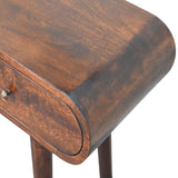 Artisan Furniture Solid Wood Light Walnut Curved Edge Console Table B182P280815