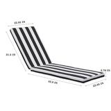 ZNTS 2PCS Set Outdoor Lounge Chair Cushion Replacement Patio Funiture Seat Cushion Chaise Lounge Cushion 99316571