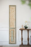 14" x 78.5" Large Wooden Rectangle Hanging Panel, Decorative Wall Sculpture, Carved Wall Art W2078130313