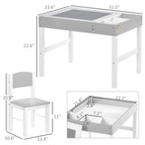 Kids Activity Table and Chairs Set 63018225