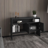 Bellagio 48.7" Wide 2-Tier Narrow Bellagio Console Table with Double-Door Cabinet B200P235872