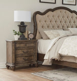 Traditional Nightstand of 3 Drawers Brown Oak Finish 1pc Bedside Table Wooden Formal Bedroom B011P173066