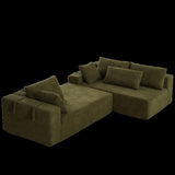 Modern Chenille Upholstered Sectional Couch Set,Modular 108" L Shaped Sectional Living Room W834P240007