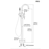 ZNTS Freestanding Bathtub Faucet with Hand Shower W1533125022