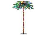 6ft Pre-Lit Christmas Palm Tree - 210 4-Color LEDs , 64 PVC Branch Tips 83410262