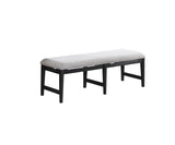 ZNTS Modern 1pc Dining Bench Black Frame Upholstered Cushion Plush Comfort Seat Kitchen Dining Room B011P218341