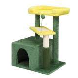27.5in Cat Tree, Multi-level Cat Tower with Cat Scratching Post and Pad, Cozy Cat Condo, Padded Top 92212210