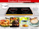 7000W Double Burner Electric Cooktop 110V, 2x3500W Rapid Heating Hot Plate with 4 Preset Modes 10341766