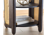 Springwood Caning Side Table, Charcoal Finish 52639082