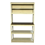 39.37" White and Rustic Brown color 5-Tier Bakers Rack for Kitchen with Storage, Coffee Bar, Kitchen W1412P230434