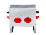 Automatic Chicken Feeder Rodent Proof, 4 Ports Large Capacity Metal Poultry Feeder with Handles and 42527286