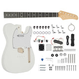 DIY 6 String TL Style Electric Guitar Kits with Mahogany Body, Maple Neck and Accessories White 47812674