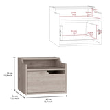 Busan Modern Floating Nightstand , End Table, Side Table Single-Drawer Design with Sleek Two-Tiered B200137839