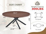 Round Foldable Dining Table for Small Spaces - MDF Material, Perfect for Dining Room, Tea Room & W3493P462092