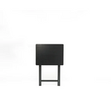 Modern Solid Wood Folding Tray Tables, Set of 2, Black 22507361