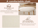 Dining Chairs Set of 2, Metal Kitchen Chairs with Modern Fabric Upholstered for Dining Room, Beige 78631673