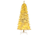 7.5ft Flocking Tied Light Christmas Tree 64917986