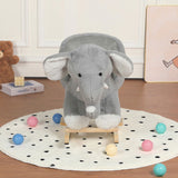 Kids Ride-On Rocking Horse Toy with Lullaby Song,Elephant Rocking Toy with Hand Puppets and Safety 54092172