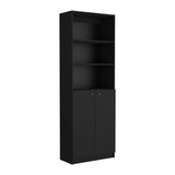 Home 2-Door Bookcase, Modern Storage Unit with Dual Doors and Multi-Tier Shelves B070137820