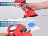 21V Electric Pruning Shears Cordless Tree Pruner Branch Cutter Gardening Scissors With 2 Pack 02411841