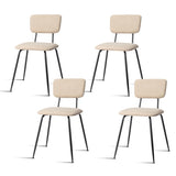 ZNTS Set of 4 Modern Padded Dining Chairs for Kitchen Bar Office Chair, White 32595938